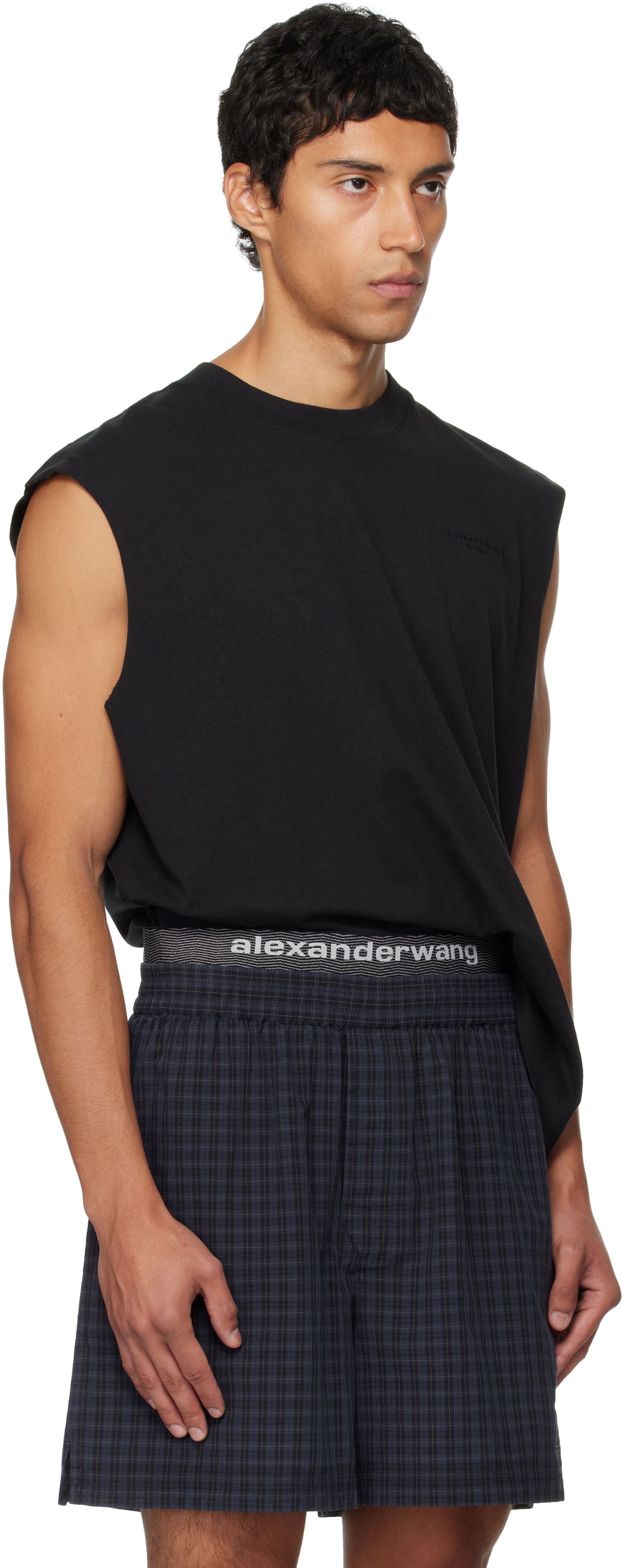 Tankkitoppi Alexander Wang Alexander Wang Muscle Tank Top Tummansininen | 6CC3251105, 1