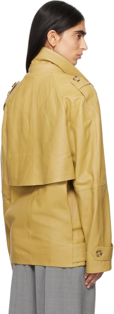 Trenssitakki TOTEME TOTEME Short Trench Leather Jacket Keltainen | 252-WRO0185-LE0127, 2