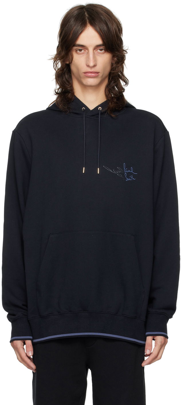 Huppari Paul Smith Paul Smith Embroidered Logo Hoodie Musta | M1R-071Y-NP4718-49