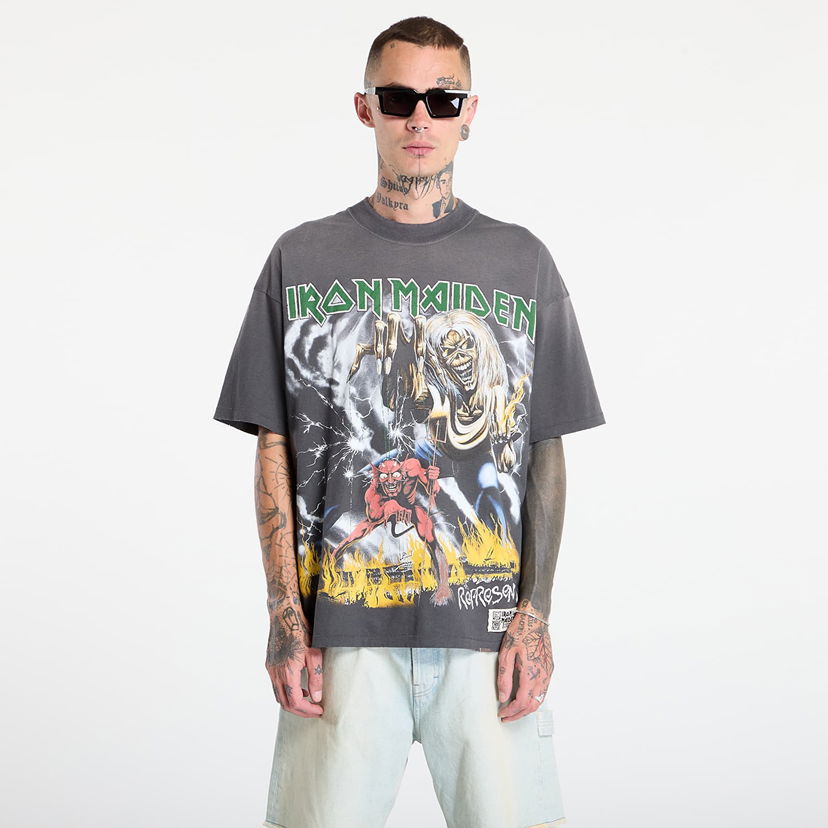 T-paita Represent Clo REPRESENT x Iron Maiden Number Of Beast T-Shirt Sunfade Grey Harmaa | MLM100583-46