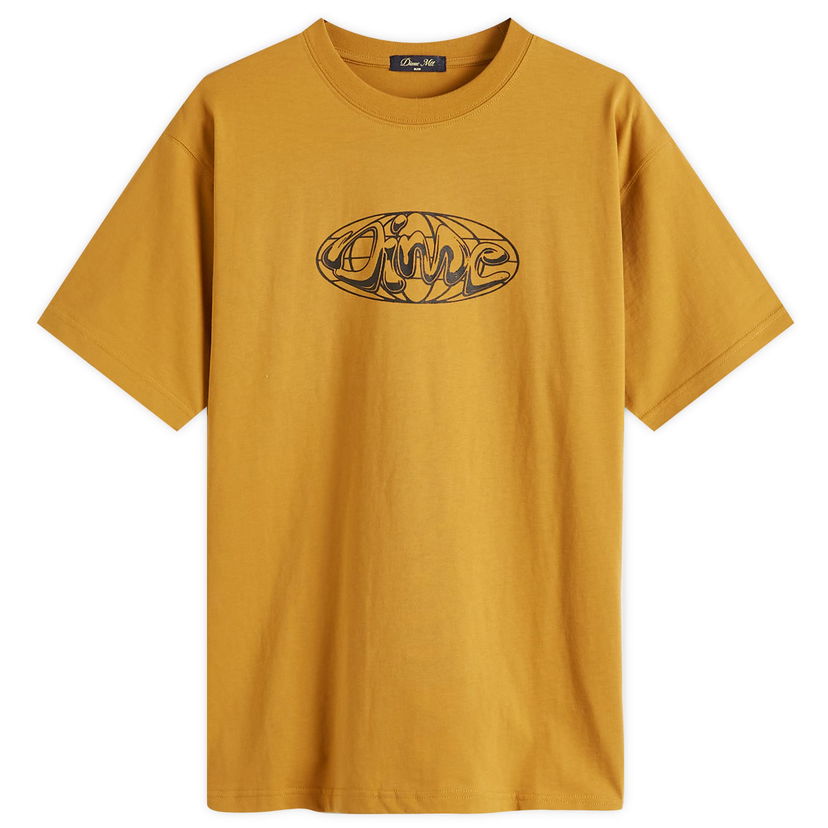 T-paita Dime Dime Globe T-Shirt, Size Large Ruskea | DIMESP2561COF