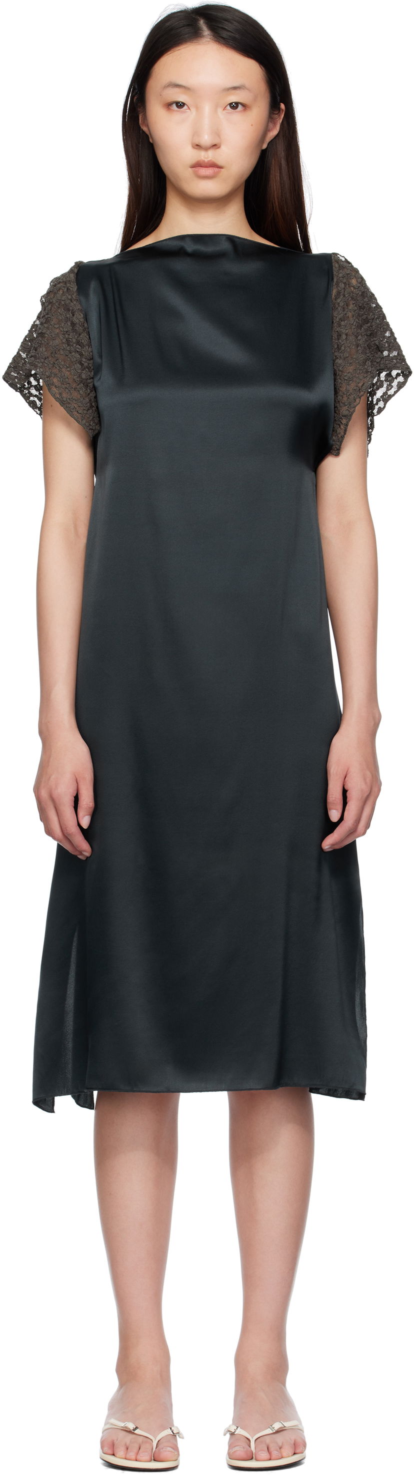 Mekko Baserange Baserange Olin Midi Dress Vihreä | DROL-SS-SU25