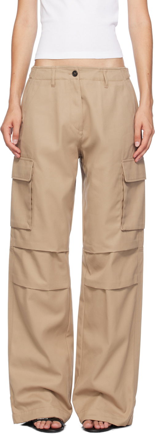 Cargo housut Coperni Coperni Wide Leg Tailored Cargo Pants Beige | COPP40836