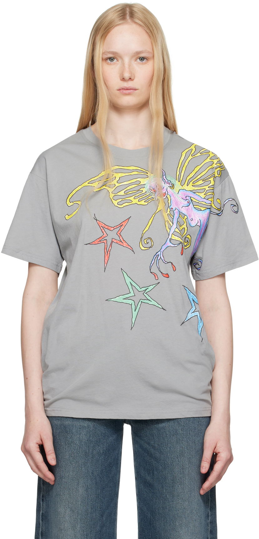 T-paita Diesel Diesel T-Buxt-Q1 Graphic T-Shirt Harmaa | A17719 0AKBY