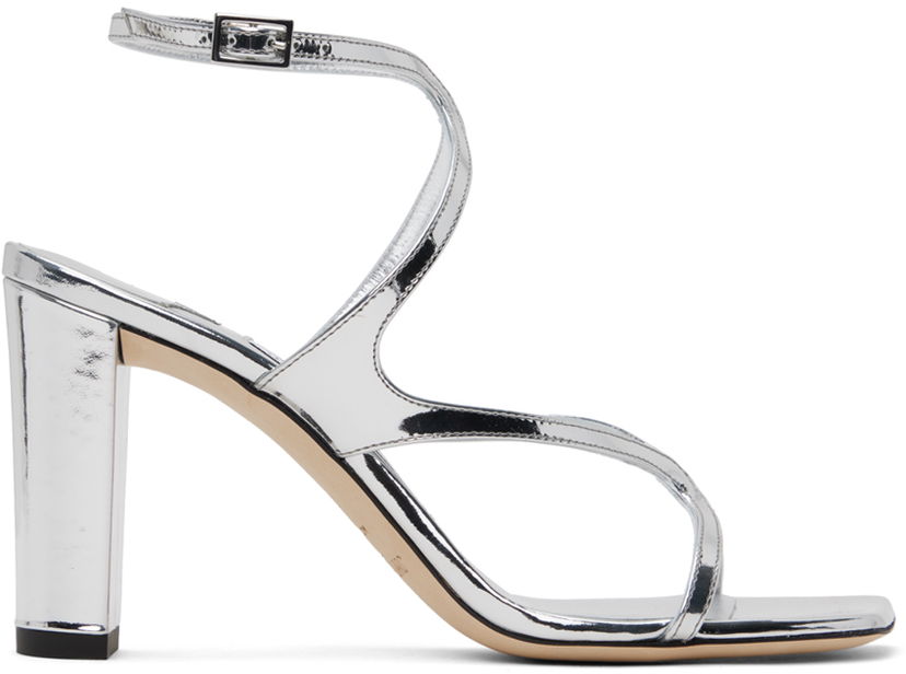 Asusteet Jimmy Choo Jimmy Choo Azie 85 Heeled Sandals Metallinen | AZIE 85 QUI