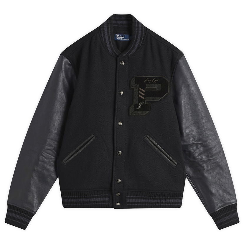 Bomber-takki Polo by Ralph Lauren Varsity Jacket Musta | 710907546001-BLK