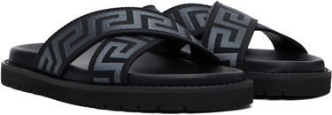 Tennarit ja kengät Versace Versace Greek Ribbon Sandals Musta | 1016188_1A13481, 3