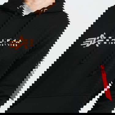 Huppari Alpha Industries Alpha Label Hoody Musta | 118331 03, 2