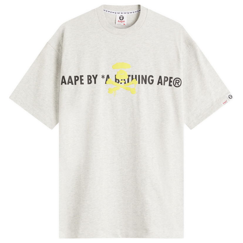 T-paita AAPE by A Bathing Ape AAPE Graffiti Neon Puff T-Shirt, Size Large Harmaa | AAPTEM1644XA-WH2