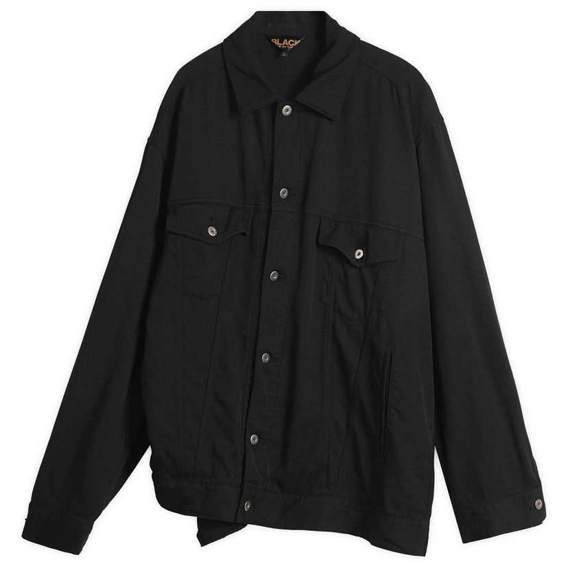 Takki Comme des Garçons Comme des Garçons Asymetric Denim Jacket Musta | 1P-J017-W25-1