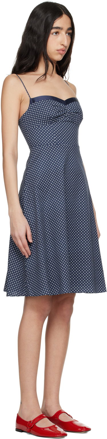 Mekko GUIZIO Guizio Margaux Polka Dot Midi Dress Tummansininen | S25422W089, 1