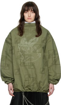 We11done Denim Mock Neck Blouse