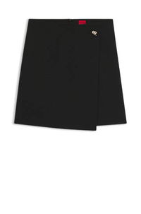 Wrap-front Skirt with Knot Button