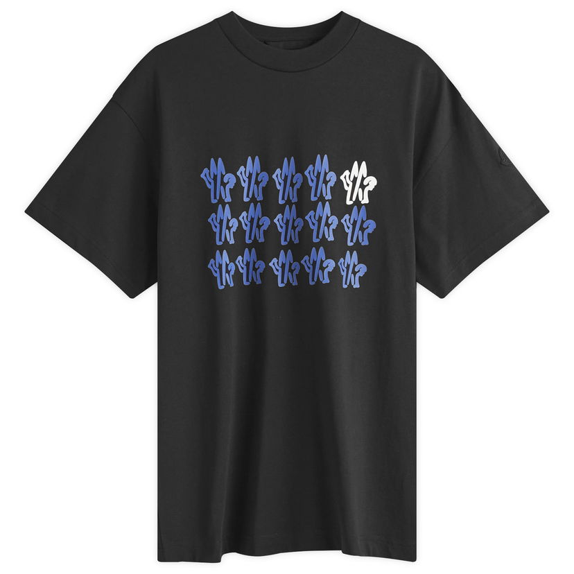 T-paita Moncler Text Logo T-Shirt Musta | 8C000-51-89AJS-998