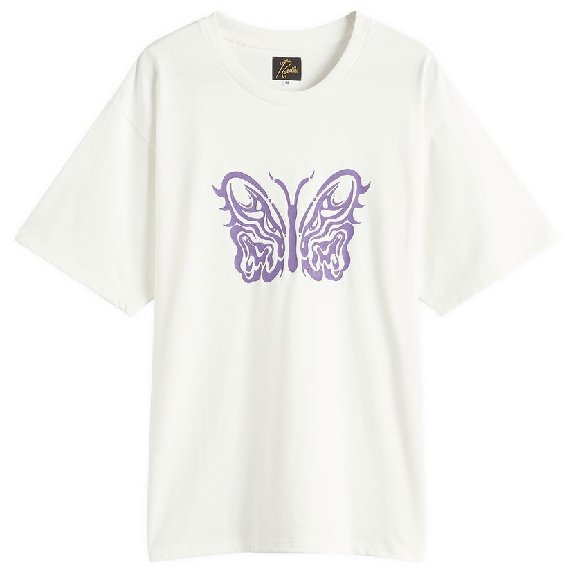 T-paita Needles Kae Tanaka Crew Neck T-Shirt with Butterfly Graphic Valkoinen | QV433-A