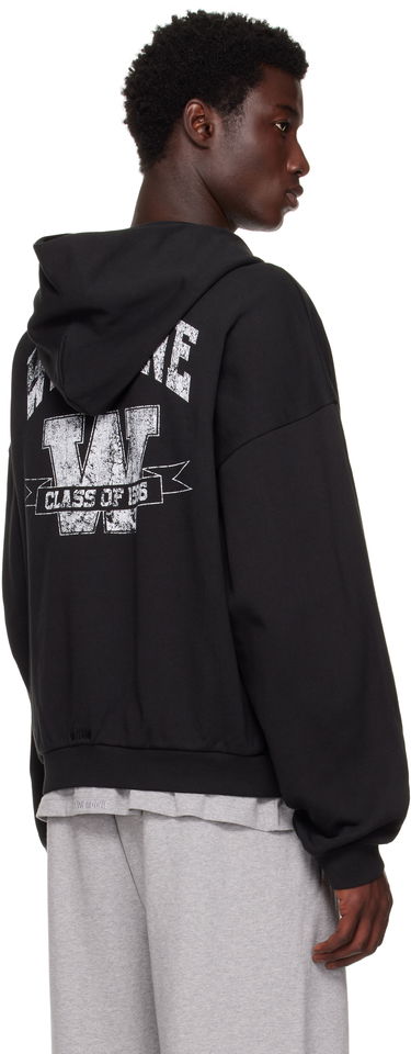 Huppari We11done We11done Collegiate Zip-Up Hoodie Musta | WD-TJ2-25-846-U-BK, 2