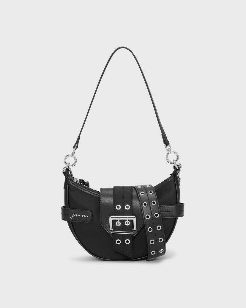 Käsilaukku GANNI Bucky Bag Small Crossbody Nylon Musta | A6134-099