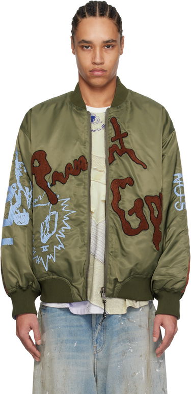 Bomber-takki Perks And Mini Perks and Mini Martine Syms Edition 'Present Goo' Reversible Jacket Vihreä | 39197, 0