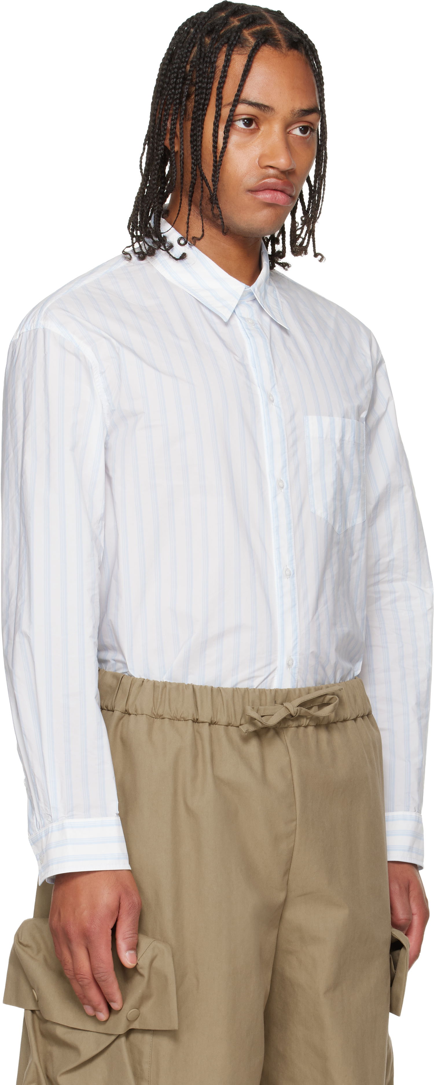 Paita Simone Rocha Simone Rocha Easy Striped Shirt Valkoinen | 5394D 1222, 1