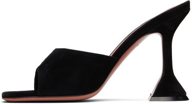 Kengänhoito Amina Muaddi Amina Muaddi Lupita Suede Heeled Sandals Musta | LUPITA SLIPPER CL SUEDE, 2