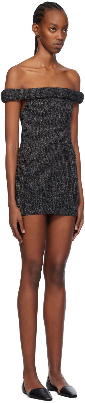 Mekko TOTEME TOTEME Roll Off-Shoulder Minidress Harmaa | 241-WRT1066-YA0031, 1