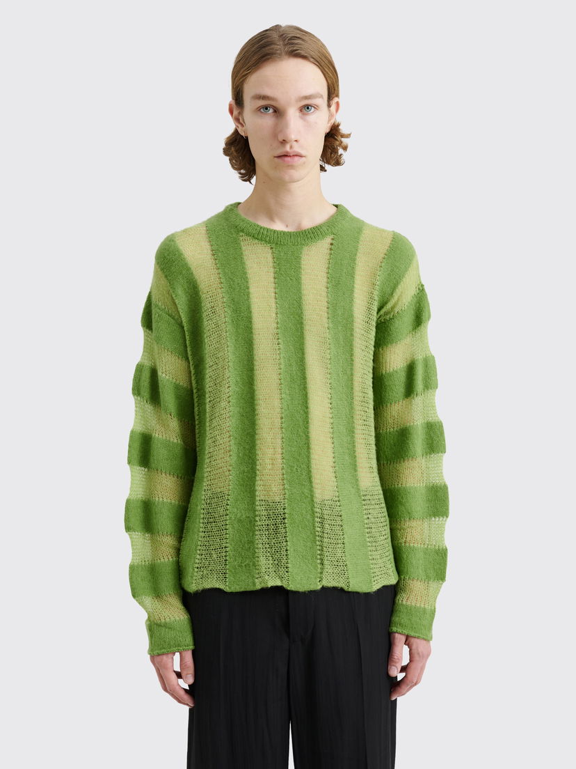 Villapaita Brain Dead Brain Dead Fuzzy Threadbare Sweater Vihreä | BDW23T01003318GR01