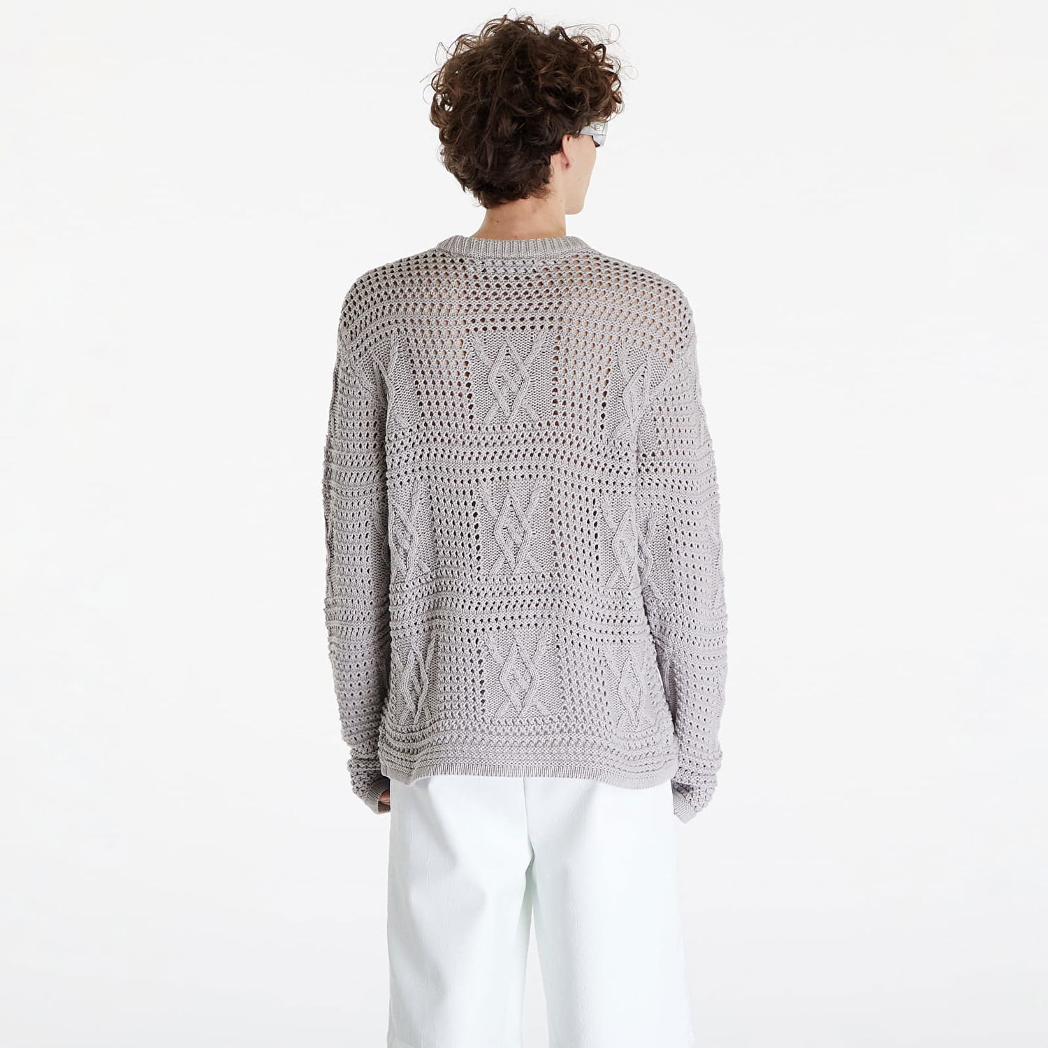 Villapaita DAILY PAPER Zuberi Crochet Sweater Harmaa | 2411038, 1