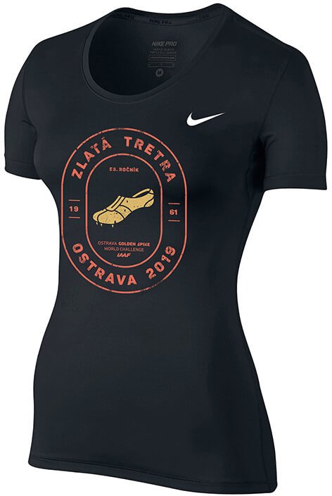 T-paita Nike Pro Top SS All Over Mesh T-Shirt Musta | 889540-010-zt