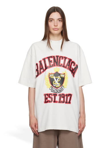 T-paita Balenciaga DIY College Valkoinen | 739784 TOVK1