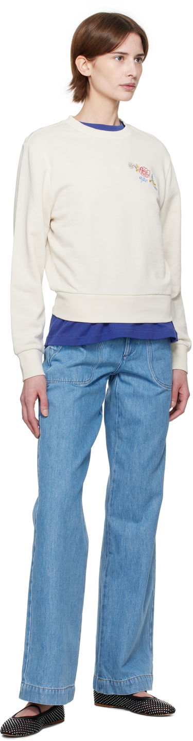 Villapaita A.P.C. A.P.C. Evelyn Embroidered Sweatshirt Valkoinen | COHHA-F27981, 3