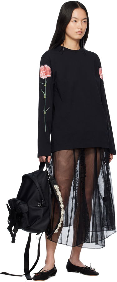 Reppu Simone Rocha Simone Rocha Beaded Utility Bow Backpack Musta | BAG179TB 0761, 3