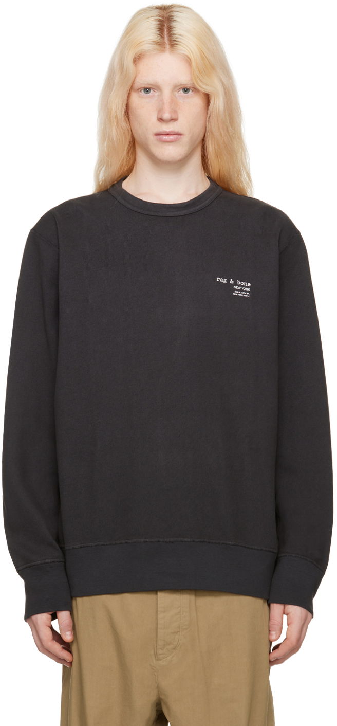 Villapaita rag & bone Damon Sweatshirt Musta | MBC23HT022DJ22