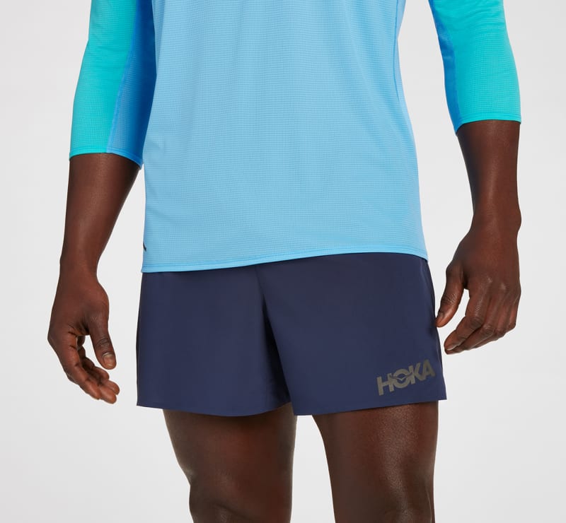 Shortsit Hoka One One 5" Running Shorts Tummansininen | 1135027-OSP, 0