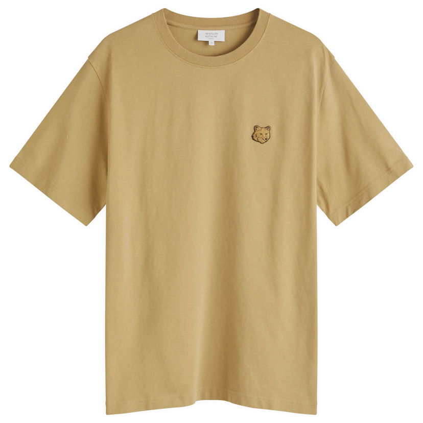 T-paita MAISON KITSUNÉ Maison Kitsuné Bold Fox Head Patch Comfort T-Shirt Beige | MM00127KJ0118-0117