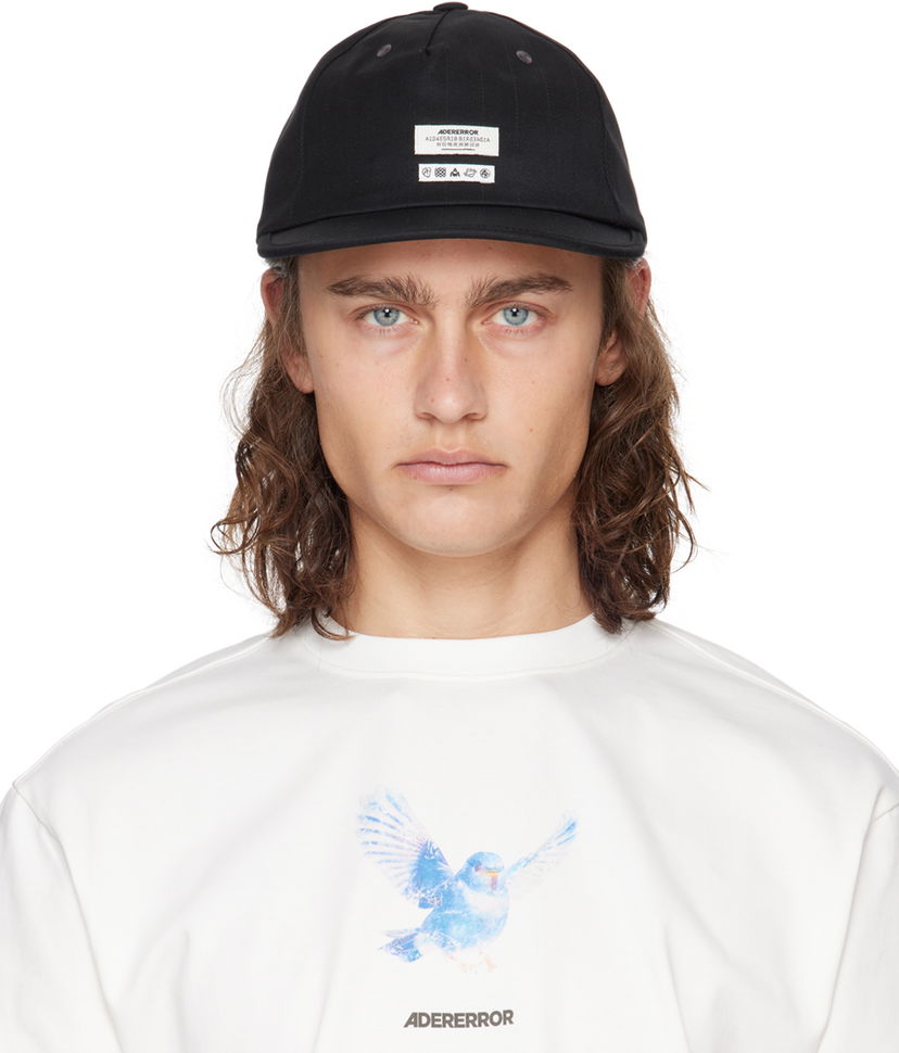 Korkki ADER ERROR Six-Panel Cap Musta | BN01SSHW0206BK