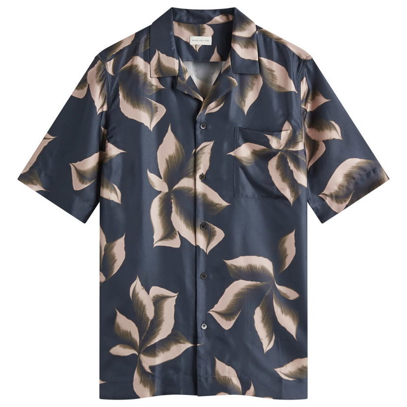 Paita Dries Van Noten Dries Van Noten Carltone Silk Vacation Shirt Sininen | 251-020742-1024-559