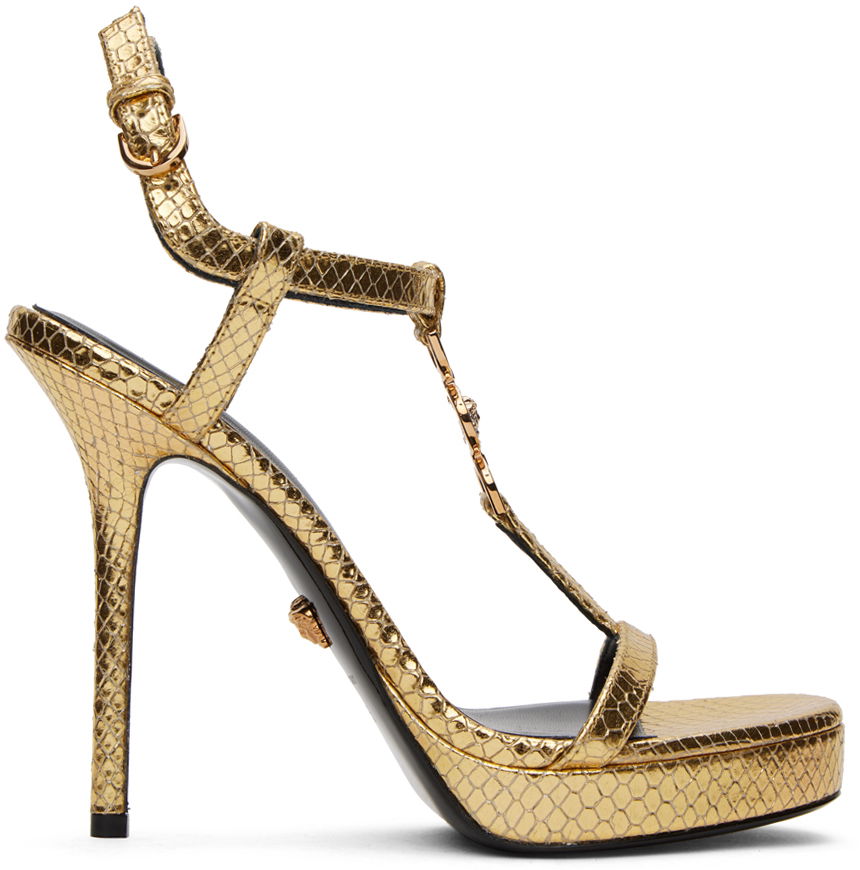 Asusteet Versace Versace Medusa '95 Metallic Heeled Sandals Metallinen | 1013713_1A10001_1X24V, 0