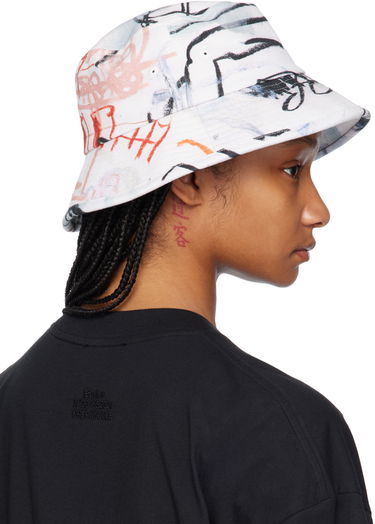 Hattu Études Julian Farade Training Print Bucket Hat Valkoinen | E24MC920A039P4, 2