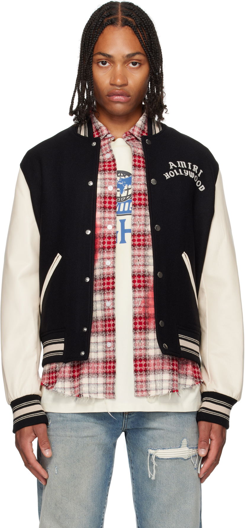 Bomber-takki AMIRI AMIRI Hollywood Bomber Jacket Musta | AMOUBB1066