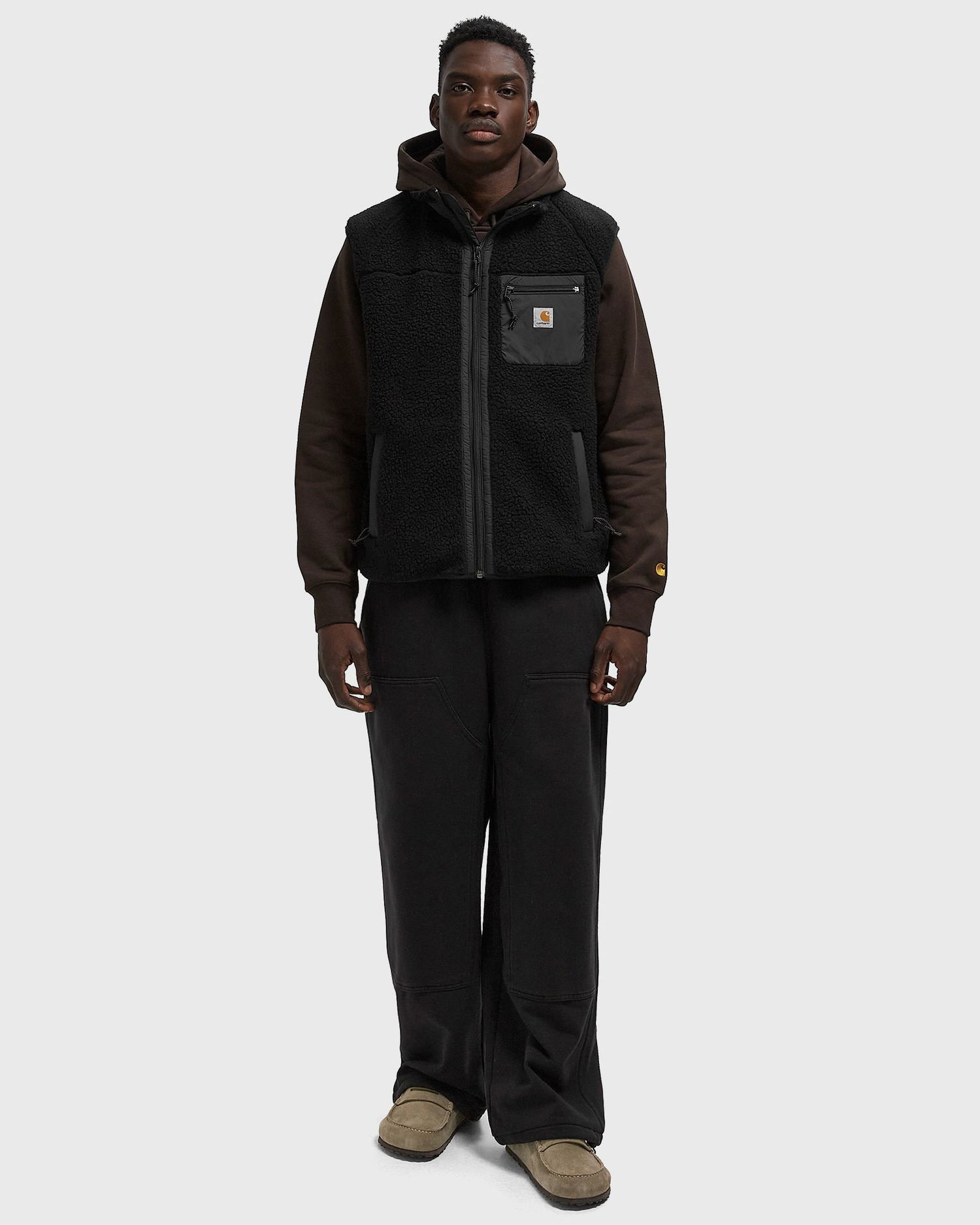 Liivi Carhartt WIP Prentis Full-Zip Fleece Vest Liner with Chest Pocket Musta | I035698-00E.XX, 1