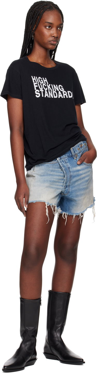 Crop top R13 R13 High F Standards T-Shirt Musta | R13WK001-K117A, 3