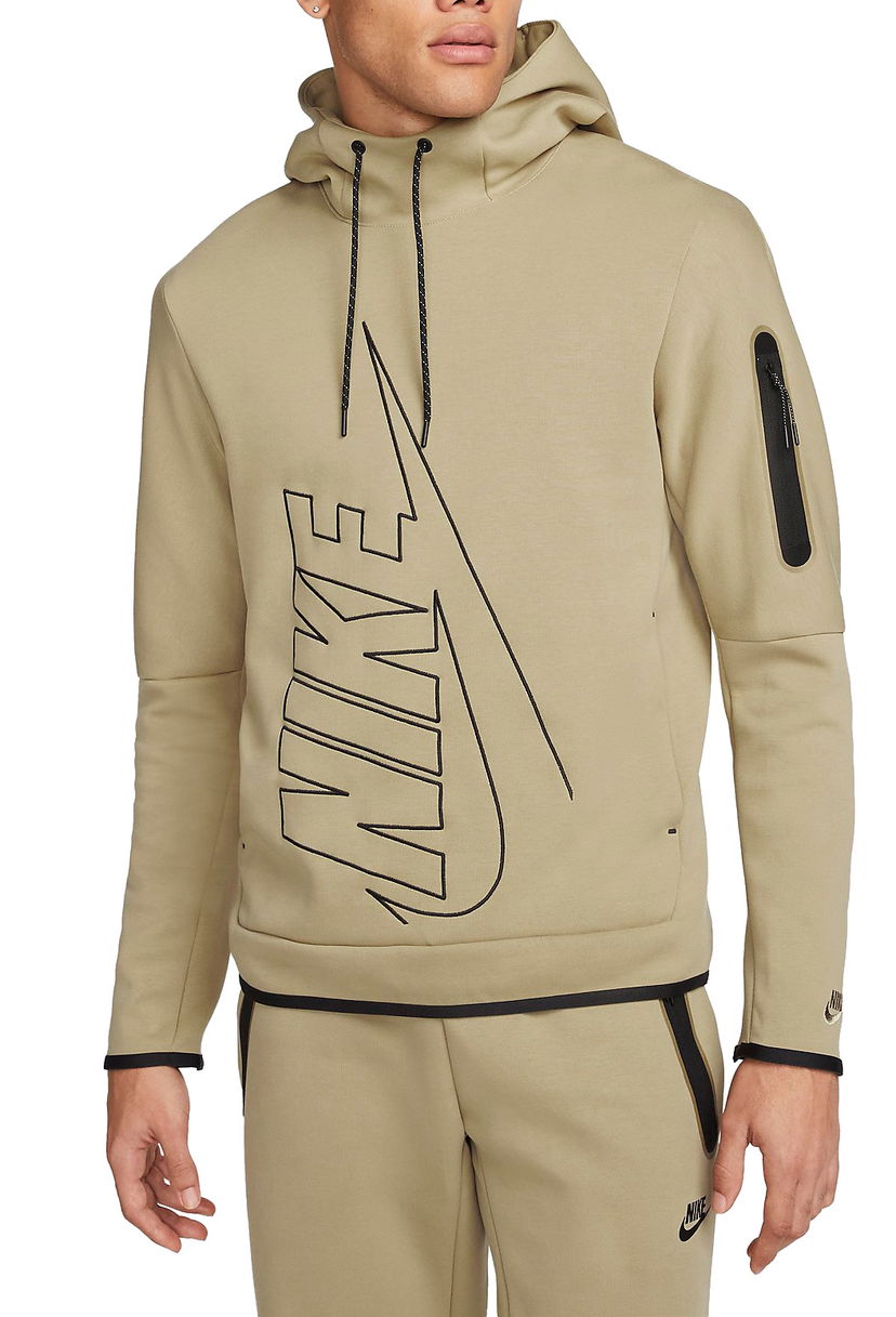 Huppari Nike Tech Fleece Pullover Graphic Hoodie Beige | dx0577-247