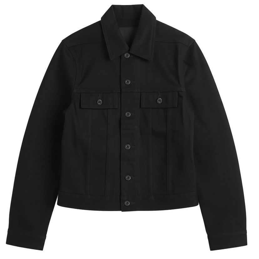 Takki Rick Owens DRKSHDW Denim Trucker Jacket Musta | DL02E2788-HBLKJ-P-09