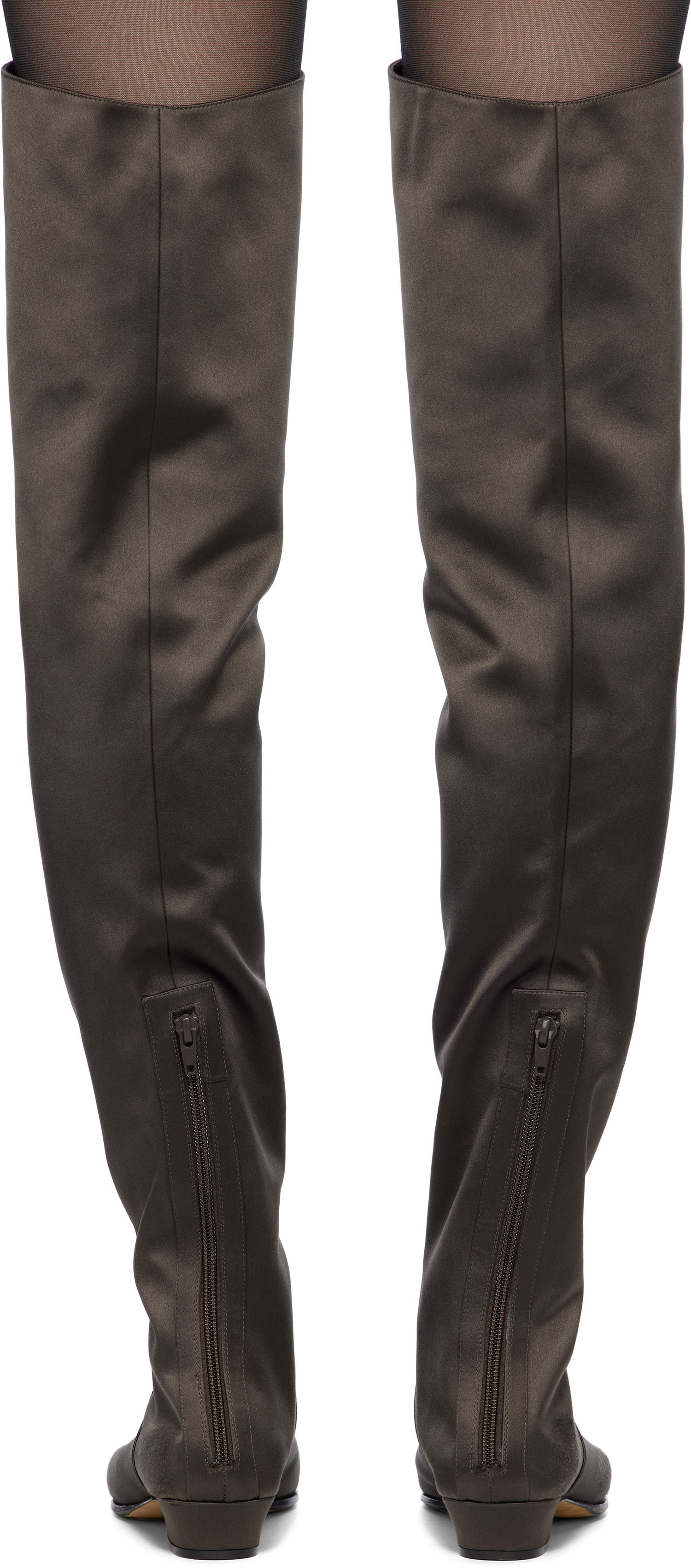 Tennarit ja kengät The Row The Row Hereditas 25 Satin Tall Boots Ruskea | F1528-W326, 1