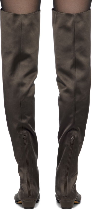 Tennarit ja kengät The Row The Row Hereditas 25 Satin Tall Boots Ruskea | F1528-W326, 1