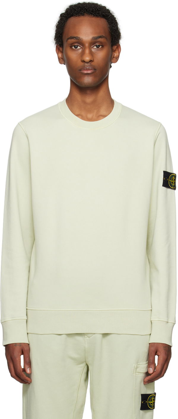 Huppari Stone Island Patch Sweatshirt Beige | 801563051