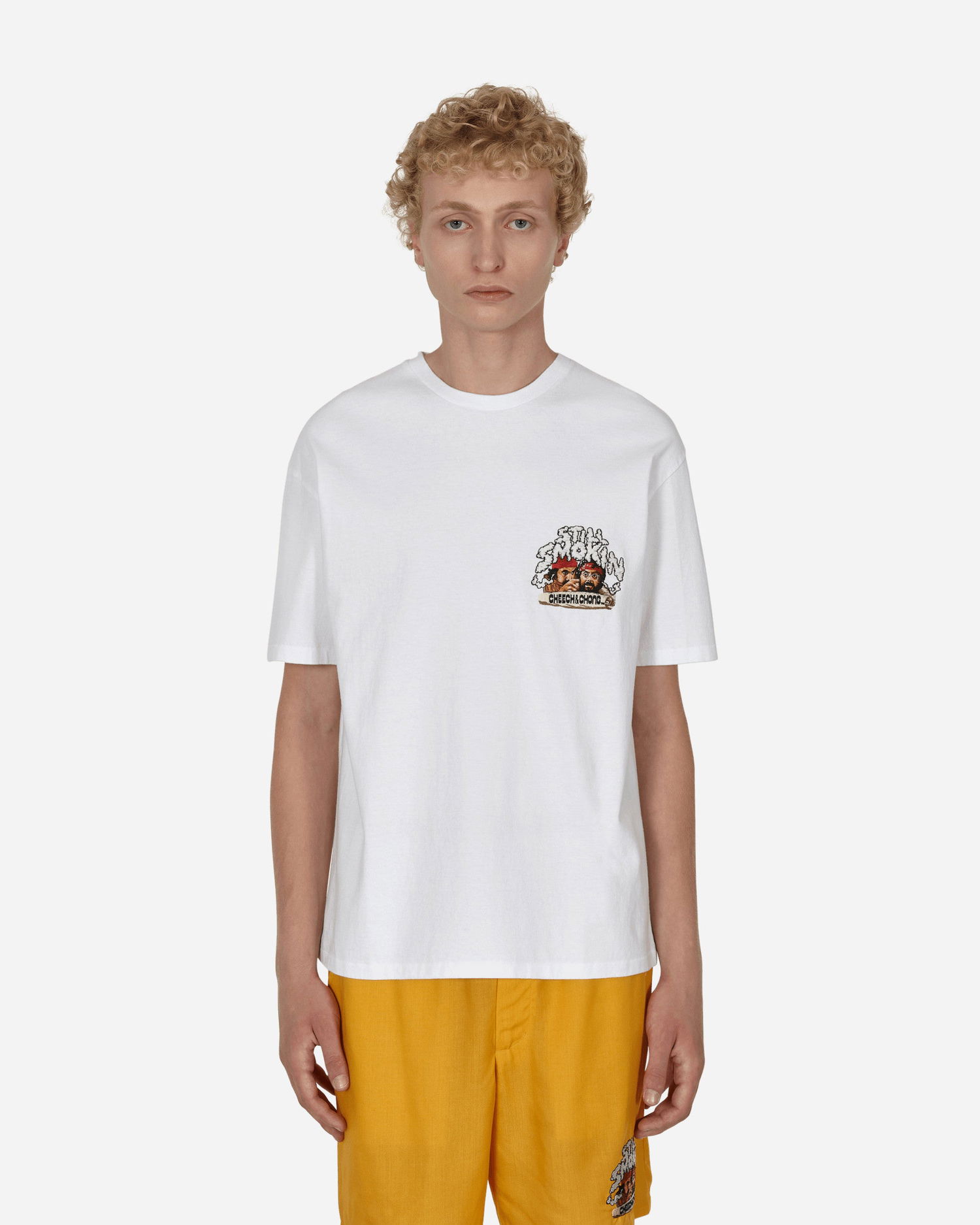 T-paita WACKO MARIA Still Smokin' Washed Heavy Weight T-Shirt Valkoinen | CCSS-WM-WT02 WHITE, 0