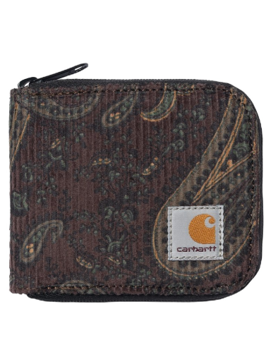 Lompakko Carhartt WIP Flint Zip Wallet "Paisley Print/Buckeye rinsed" Ruskea | I029507_1U6_02