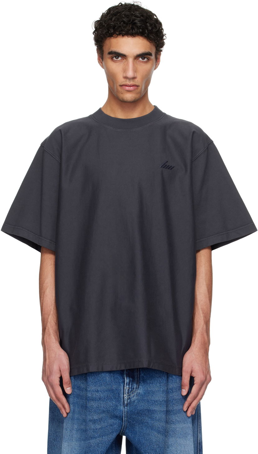 T-paita HED MAYNER Hed Mayner Embroidered T-Shirt Harmaa | HMMA70007R-HA082A
