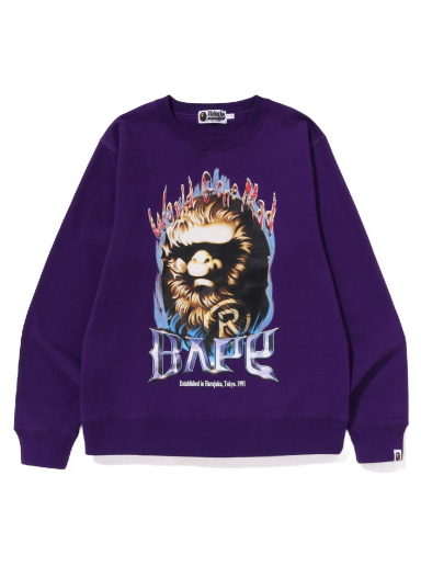 Villapaita BAPE Ape Head Graphic Crewneck Violetti | 1J30-113-014